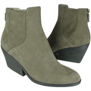 Eileen Fisher women boots ankle gray Shadow Suede